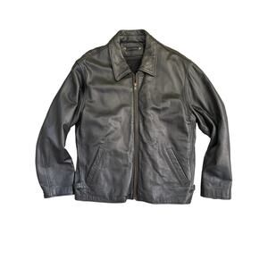 Vintage Men's Maurice Black Leather Jacket Sz M